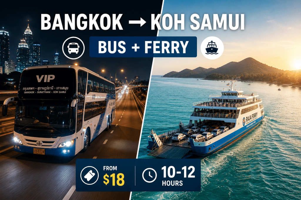 bangkok to koh samui bus and ferry