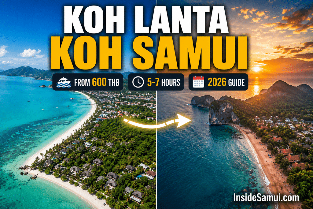 koh lanta koh samui ferry route map andaman gulf thailand 2026