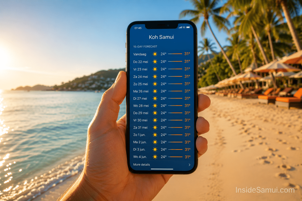 koh samui meteo 15 jours