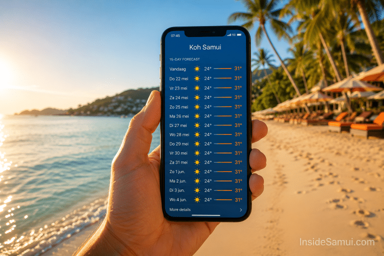 koh samui meteo 15 jours