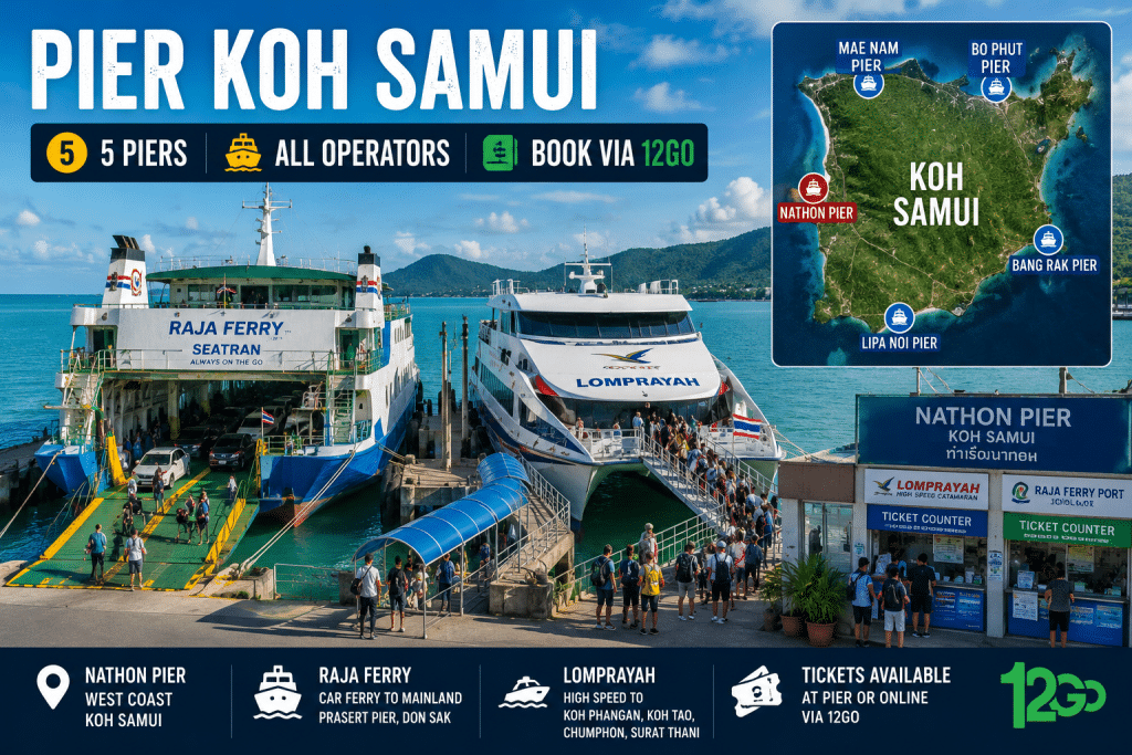 Pier Koh Samui Nathon ferry terminal west coast boats 2026