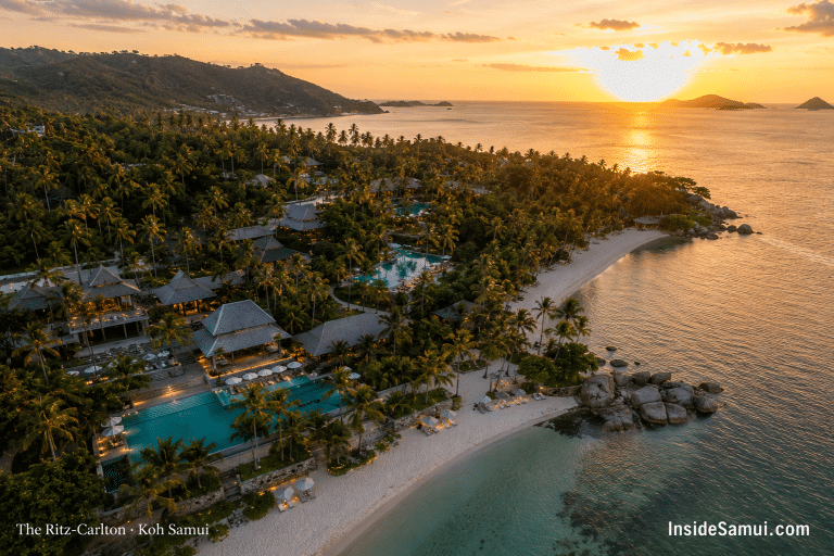 ritz-carlton koh samui pool villa private bay coconut plantation north east 2026