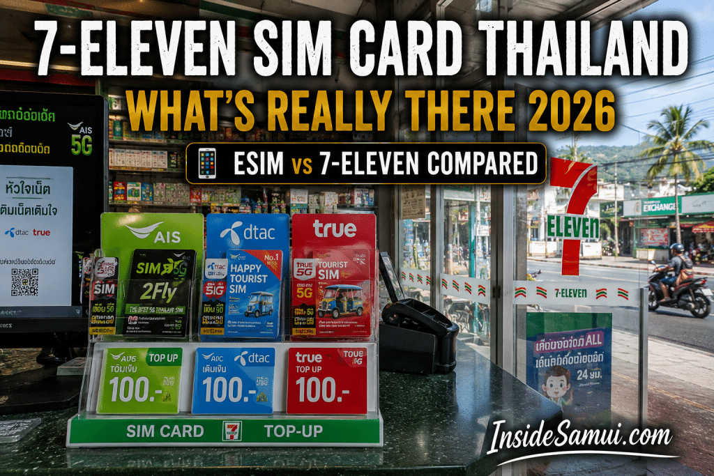 7 eleven sim card thailand store display ais dtac truemove tourist 2026
