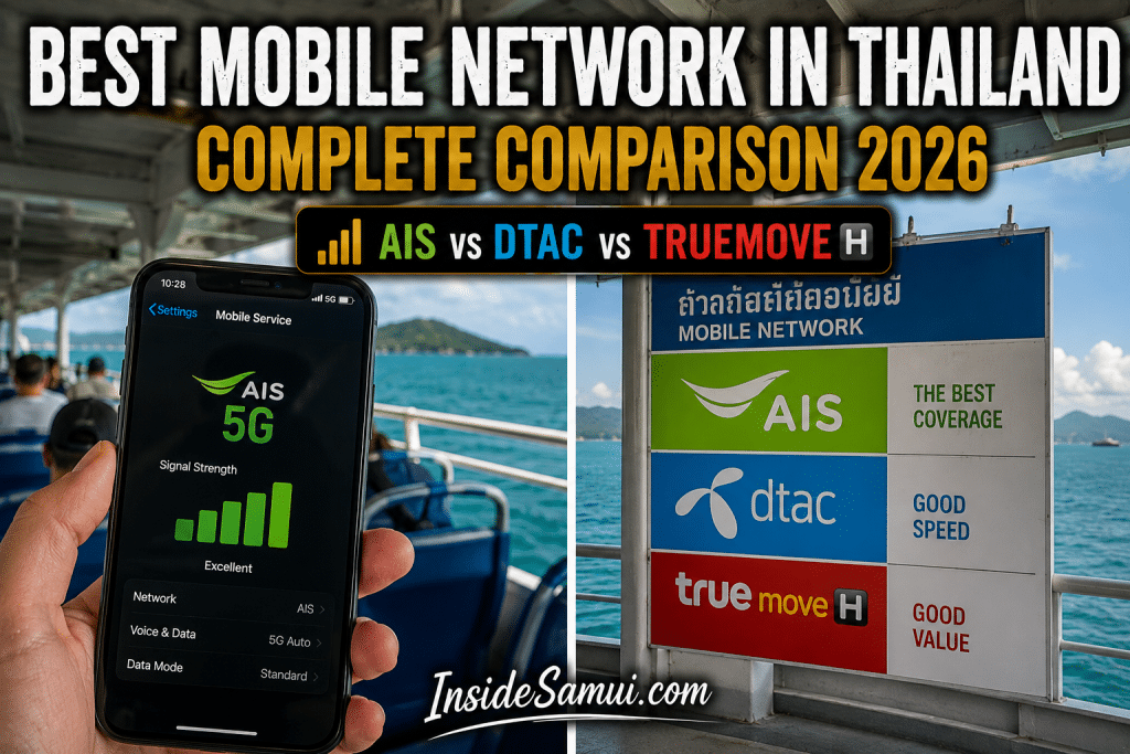 best mobile network thailand ais dtac truemove coverage map koh samui 2026