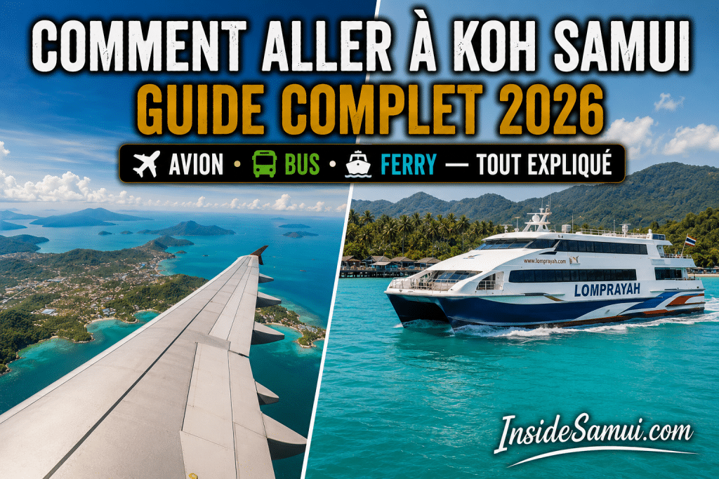 comment aller a koh samui avion ferry bangkok guide complet 2026