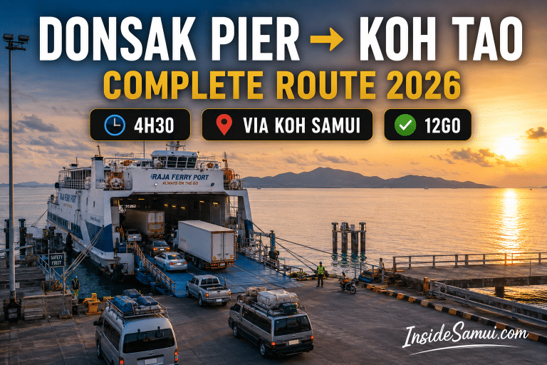 donsak pier to koh tao ferry surat thani mainland gulf thailand route guide 2026
