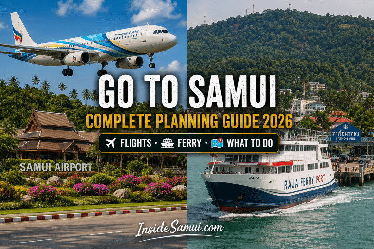 go to samui koh samui airport arrival chaweng beach gulf thailand 2026