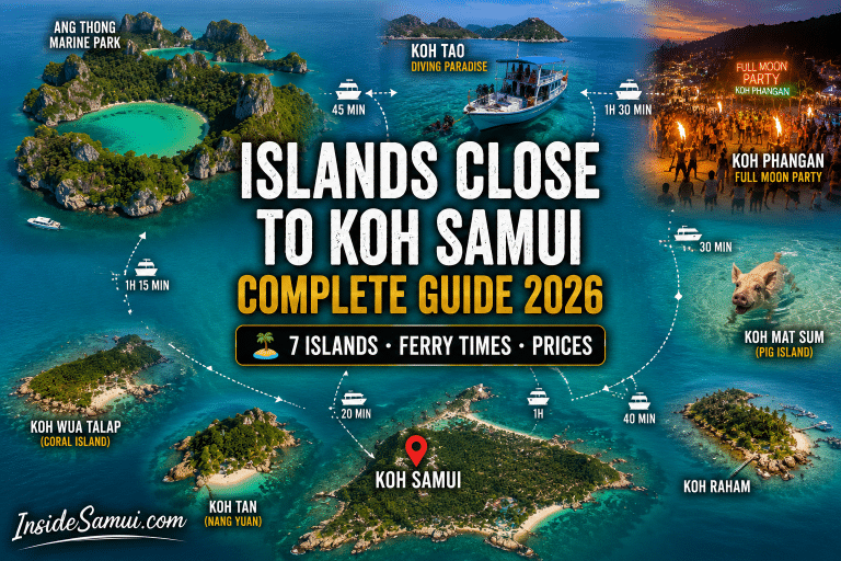 islands close to koh samui ang thong marine park koh phangan koh tao map 2026