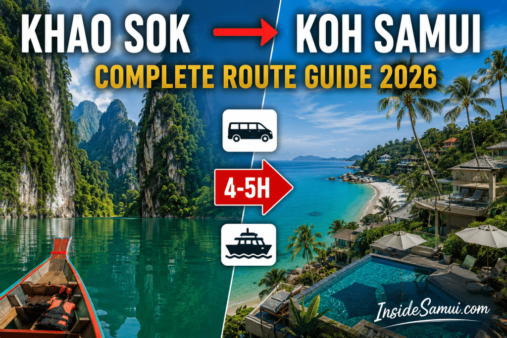 khao sok to koh samui ferry donsak pier raja ferry surat thani route guide 2026