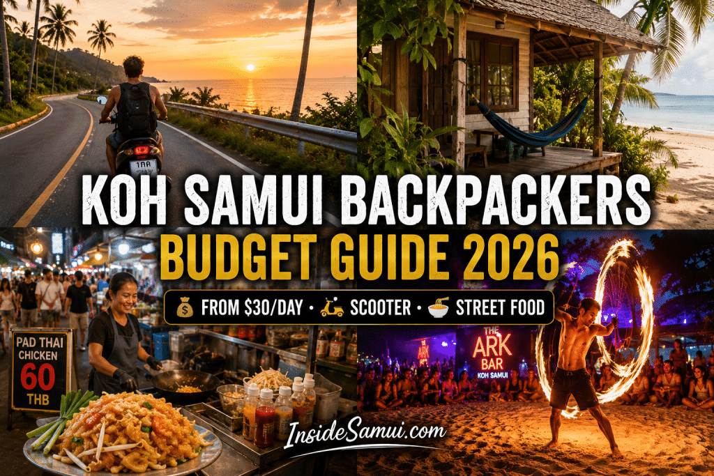 koh samui backpackers budget guesthouse chaweng beach scooter night market 2026