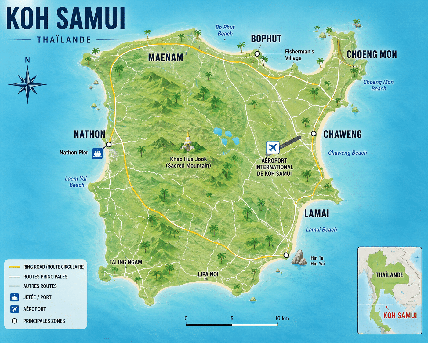 carte koh samui zones plages chaweng lamai bophut 2026