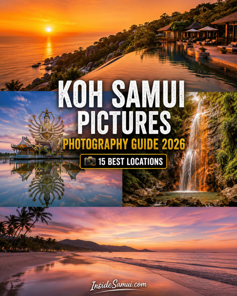 koh samui pictures infinity pool sunset gulf thailand wat plai laem temple 2026