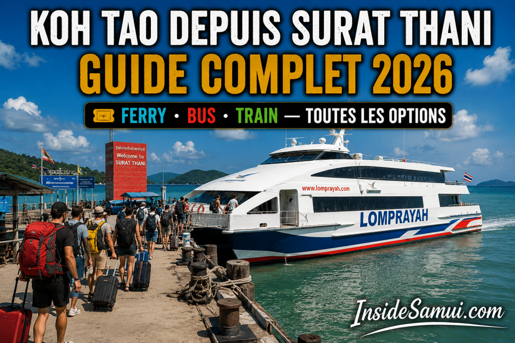 koh tao depuis surat thani ferry lomprayah guide complet transport 2026