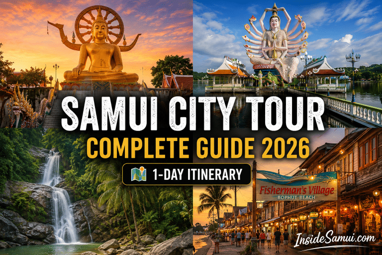 samui city tour big buddha wat phra yai temple ring road koh samui 2026
