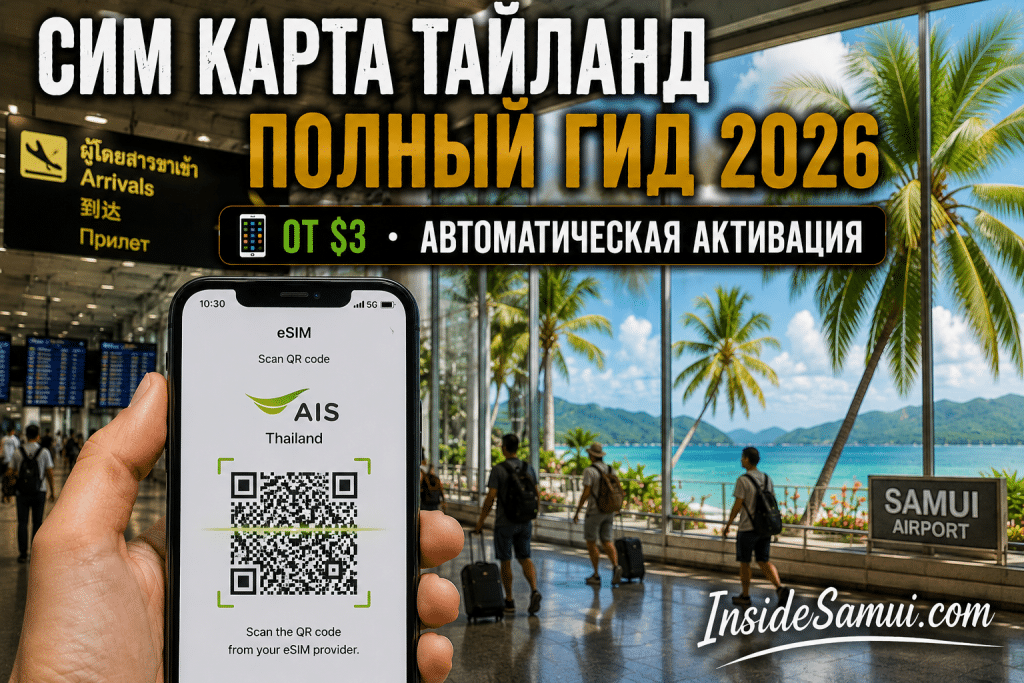 сим карта тайланд esim ais самуи аэропорт активация 2026