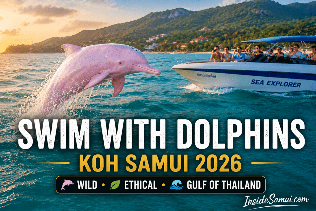 swim with dolphins koh samui pink dolphin indo pacific humpback gulf thailand 2026
