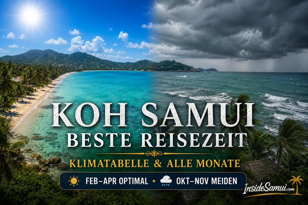koh samui beste reisezeit klimatabelle monat