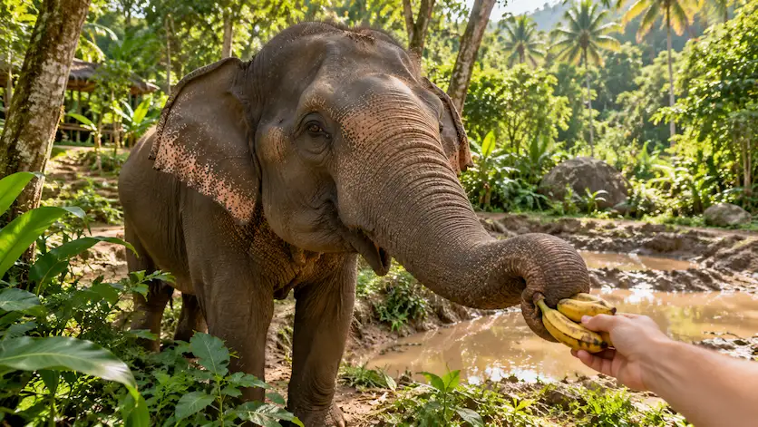 elephant sanctuary koh samui ethical no riding rescued elephant 2026