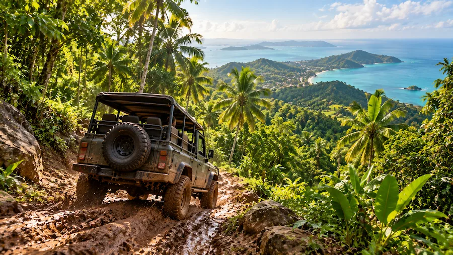 jungle safari koh samui 4x4 truck na muang viewpoint tour 2026
