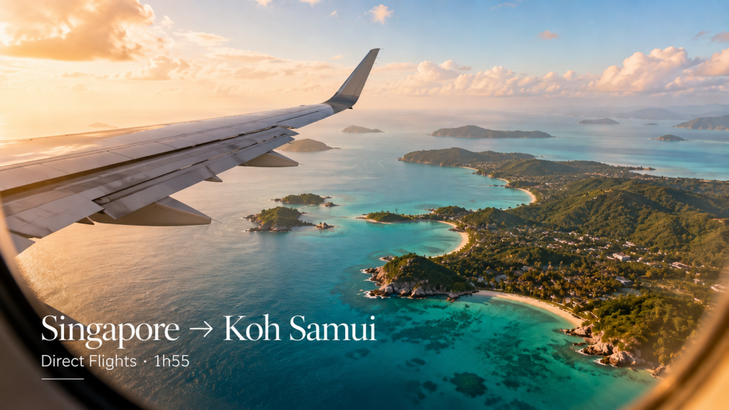 flights from Singapore to Koh Samui direct Bangkok Airways Scoot USM 2026